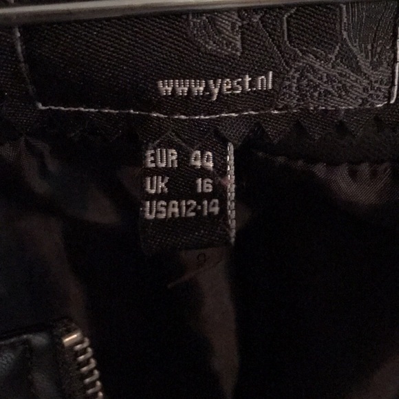 Black Faux Leather Moto Style Jacket, 12-14 - Picture 8 of 8